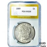 1889 Morgan Silver Dollar PGA MS64