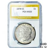 1878-CC Morgan Silver Dollar PGA MS63