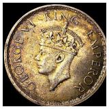 1941 British-India Silver Half Rupee