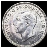 1943 Autsrailia Silver 1 Shilling