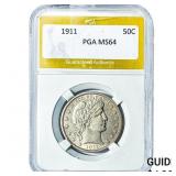1911 Barber Half Dollar PGA MS64