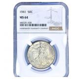 1941 Walking Liberty Half Dollar NGC MS64