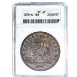 1878-S Silver Trade Dollar ANACS EF45