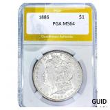 1886 Morgan Silver Dollar PGA MS64