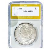 1886 Morgan Silver Dollar PGA MS64