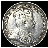1909 Canada Silver 5 Cents ABOUT UNCIRCULATED