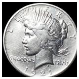 1921 Silver Peace Dollar CLOSELY UNCIRCULATED