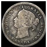 1870 Canada Silver 5 Cents NICELY CIRCULATED
