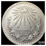 1919 Mexico Silver 1 Peso