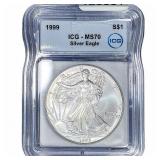 1999 Silver Eagle ICG MS70