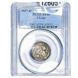 1937-D Buffalo Nickel PCGS XF45 3 Legs