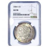 1884-S Morgan Silver Dollar NGC AU58