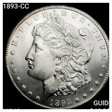 1893-CC Morgan Silver Dollar CHOICE BU+