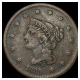 1839 Braided Hair Large Cent NEARLY  UNCIRCULATED