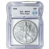 1999 Silver Eagle ICG MS70