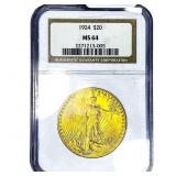 1924 $20 Gold Double Eagle NGC MS64