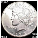 1934-S Silver Peace Dollar UNCIRCULATED