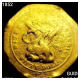 1852 Humboldt $50 '887' California Gold Assay LI