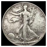 1938-D Silver Walking Liberty Half Dollar  ABOUT