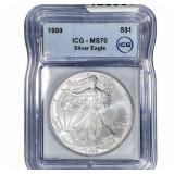 1999 Silver Eagle ICG MS70