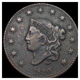 1830 Coronet Head Large Cent NEARLY  UNCIRCULATED
