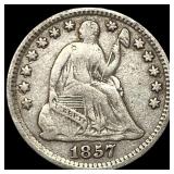 1857 Silver Seated Liberty Half Dime LIGHTLY  CIR