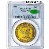 1853 '900' US Assay Office PCGS XF45 CAC