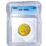 1912 $5 Gold Half Eagle ICG MS64