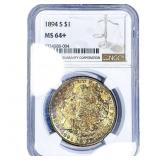 1894-S Morgan Silver Dollar NGC MS64+