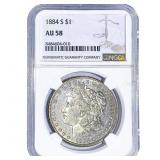 1884-S Morgan Silver Dollar NGC AU58