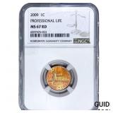 2009 Wheat Cent NGC MS67 RD Professional Life