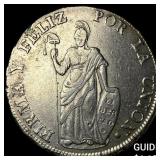 1833 BoAr Peru Silver 8 Real 'Cuzco'
