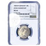 1808 RF Germany 10K Hesse-Darmstadt NGC MS64