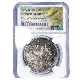 1855 SO Chile PESO Shipwreck Effect NGC