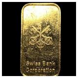 Swiss Bank Corporation 1/3oz Gold Bar .9999  HIGH