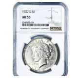1927-D Silver Peace Dollar NGC AU53