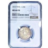 1917 Standing Liberty Quarter NGC MS64 FH Type 1