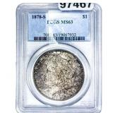 1878-S Morgan Silver Dollar PCGS MS63