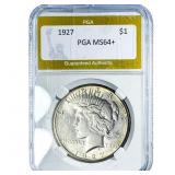 1927 Silver Peace Dollar PGA MS64+