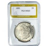 1885 Morgan Silver Dollar PGA MS63