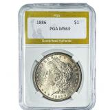 1886 Morgan Silver Dollar PGA MS63