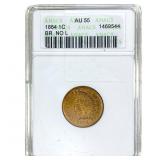 1864 Indian Head Cent ANACS AU55