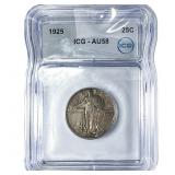 1925 Standing Liberty Quarter ICG AU58