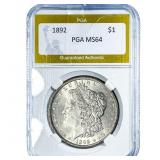 1892 Morgan Silver Dollar PGA MS64