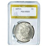 1879-S Morgan Silver Dollar PGA MS65