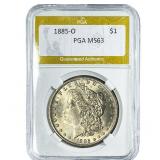 1885-O Morgan Silver Dollar PGA MS63