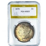 1878 Morgan Silver Dollar PGA MS63