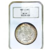 1881-S Morgan Silver Dollar NGC MS64