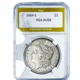 1904-S Morgan Silver Dollar PGA AU58
