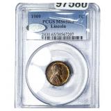 1909 Wheat Cent PCGS MS65 RB